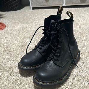 Doc Martens Pebbled Leather Combat Boots